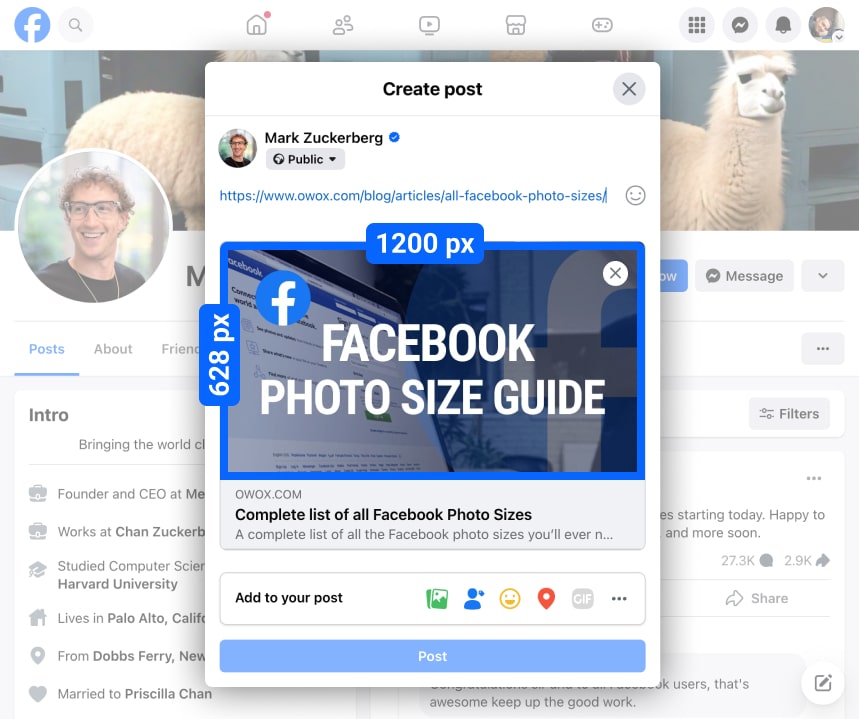 Rectangular image thumbnail for a Facebook post on a business page i-border i-radius
